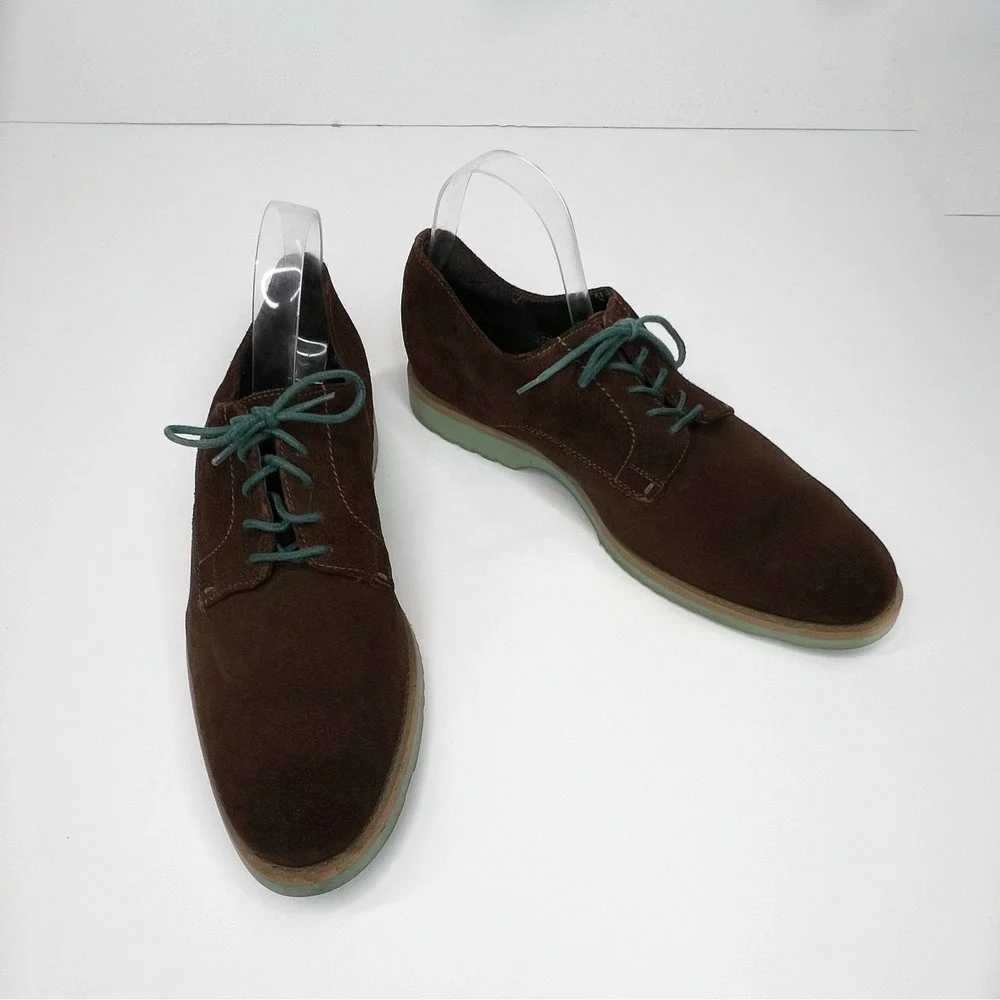 JD FISK Victor Oxfords Suede Lace Up‎ Casual Dress Shoes 10